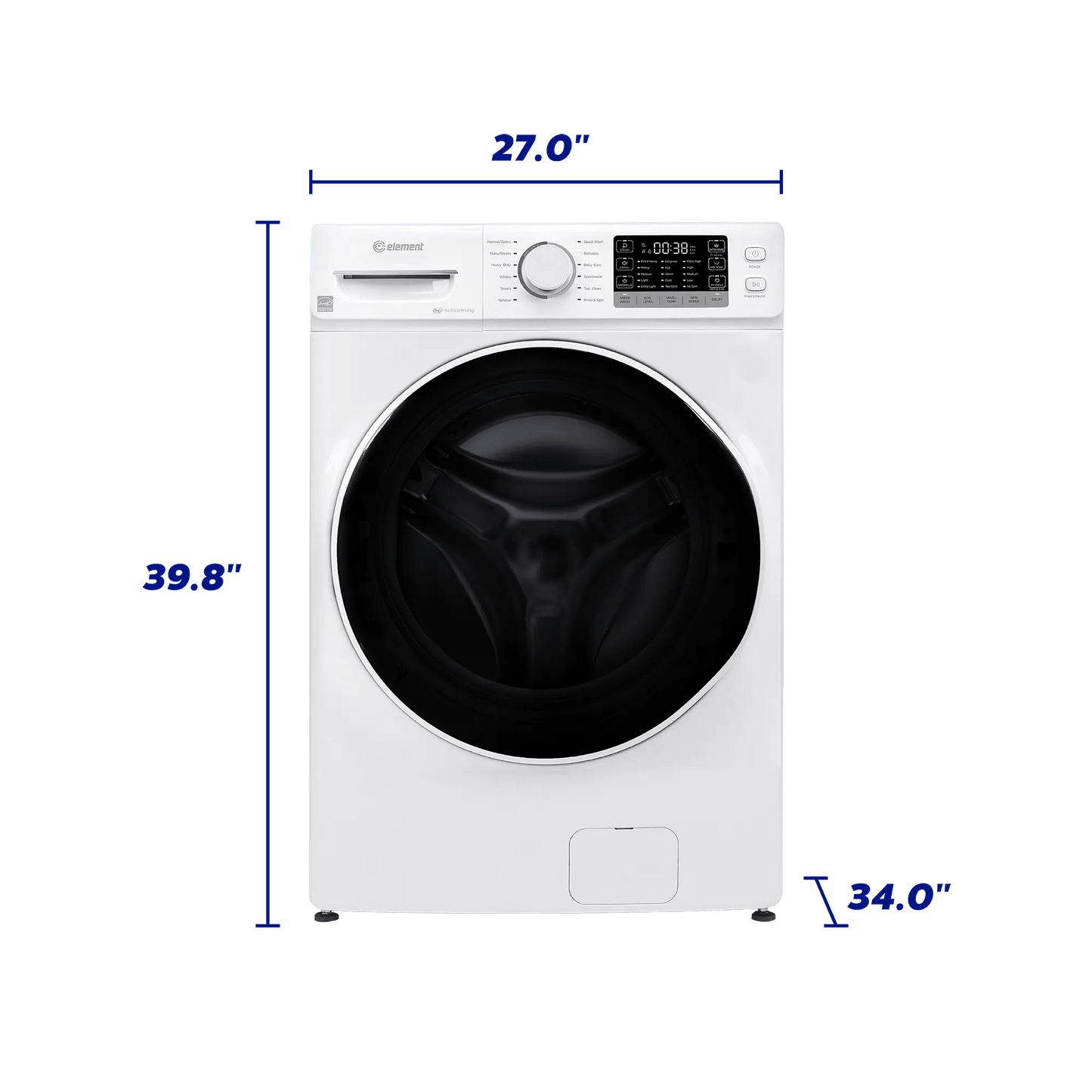 Element Appliance EFL4527BW Element 4.5 Cu. Ft. Front Load Washer - White (Efl4527Bw)