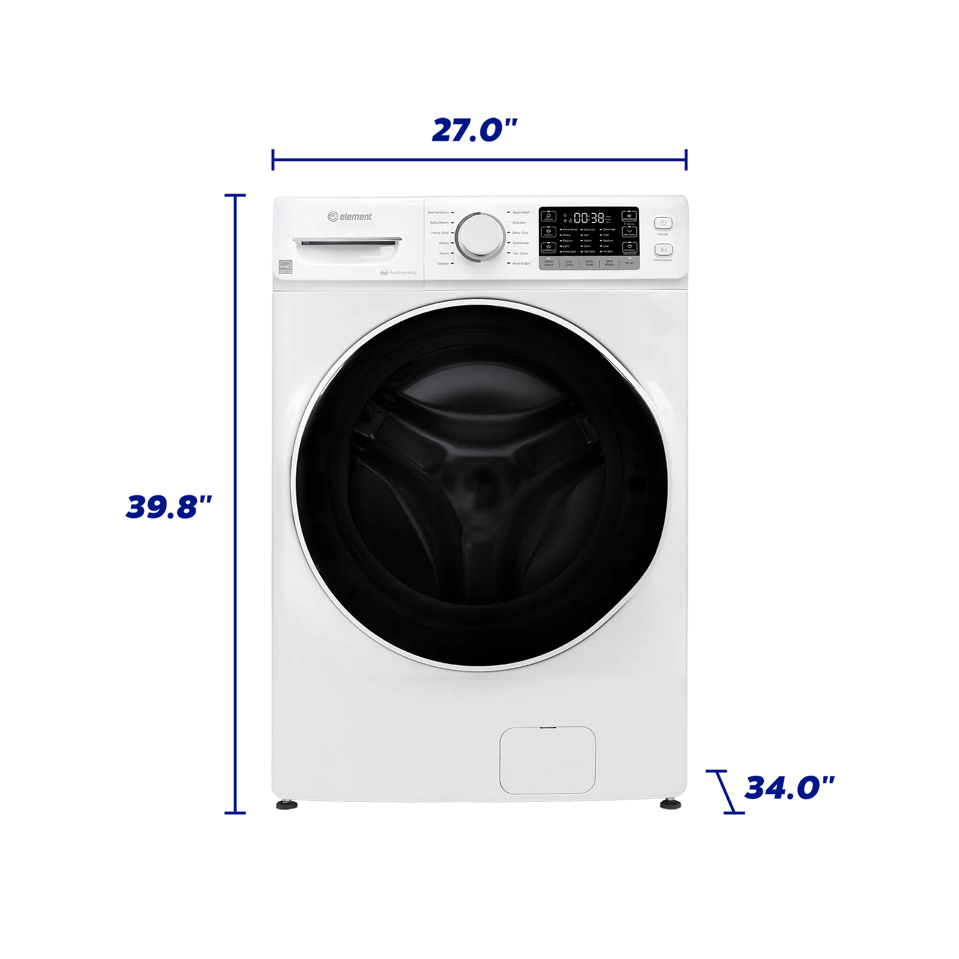 Element Appliance EFL4527BW Element 4.5 Cu. Ft. Front Load Washer - White (Efl4527Bw)