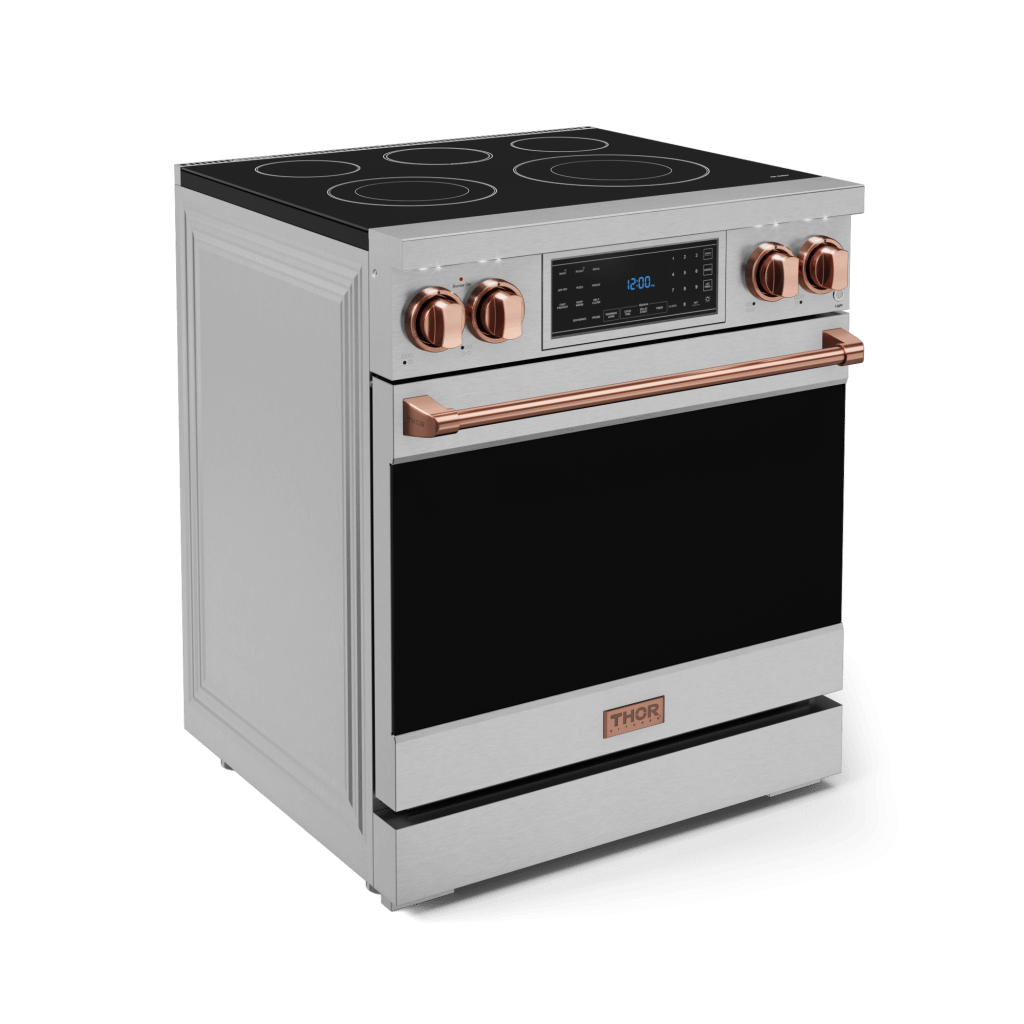 Thor Kitchen RSE30RSG 30 Inch Professional Electric Range With Tilt Panel Touch Control In Stainless Steel/Rose Gold Gordon Ramsay Series - Rse30-Rsg