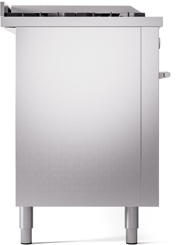 Ilve UP60FSWMPSSLP Professional Plus Ii 60 Inch Dual Fuel Liquid Propane Freestanding Range In Stainless Steel With Trim