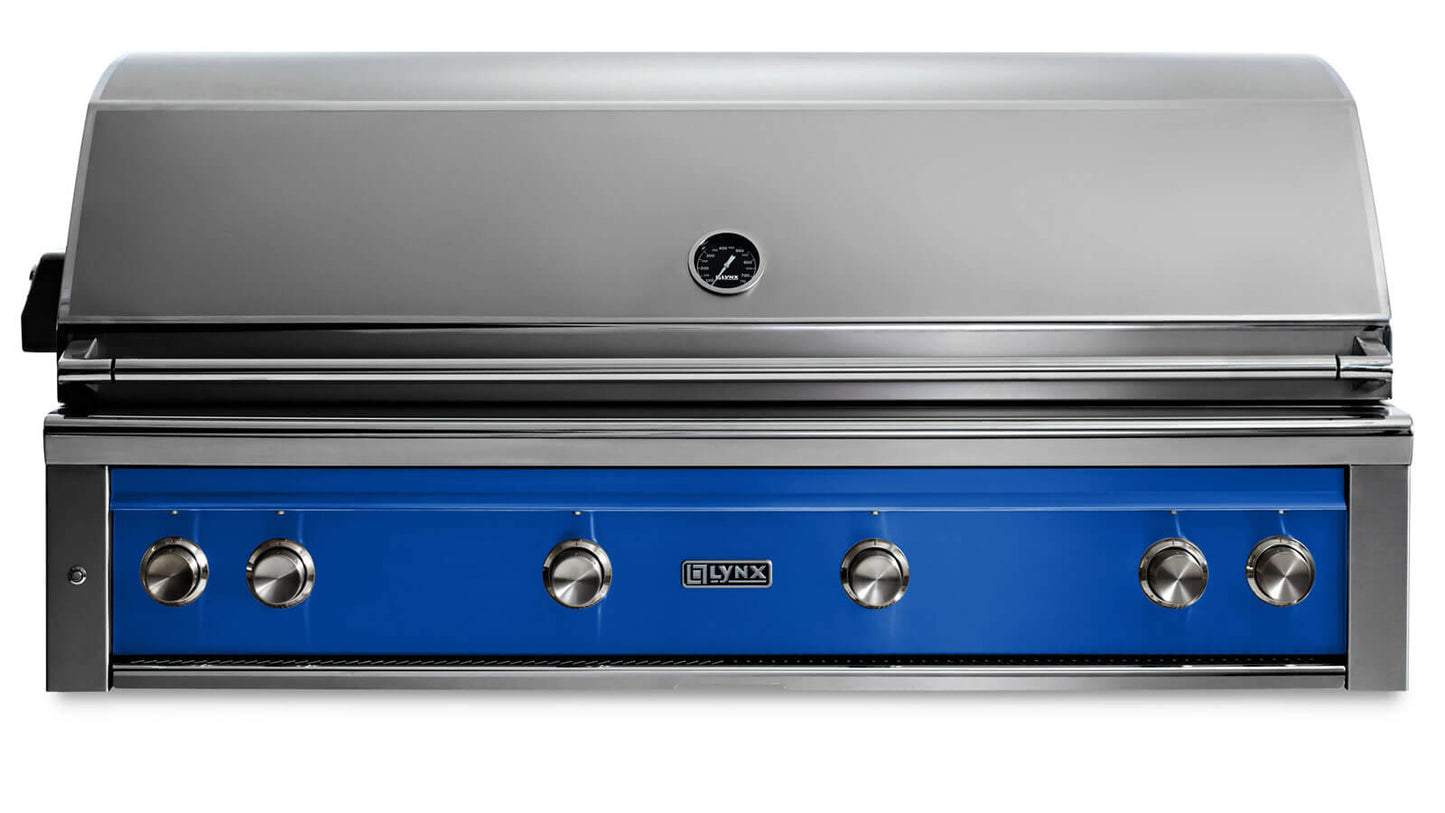 Lynx L54TRPBLP 54" Built-In Grill - 1 Trident™ W/ Rotisserie - Pacific Blue