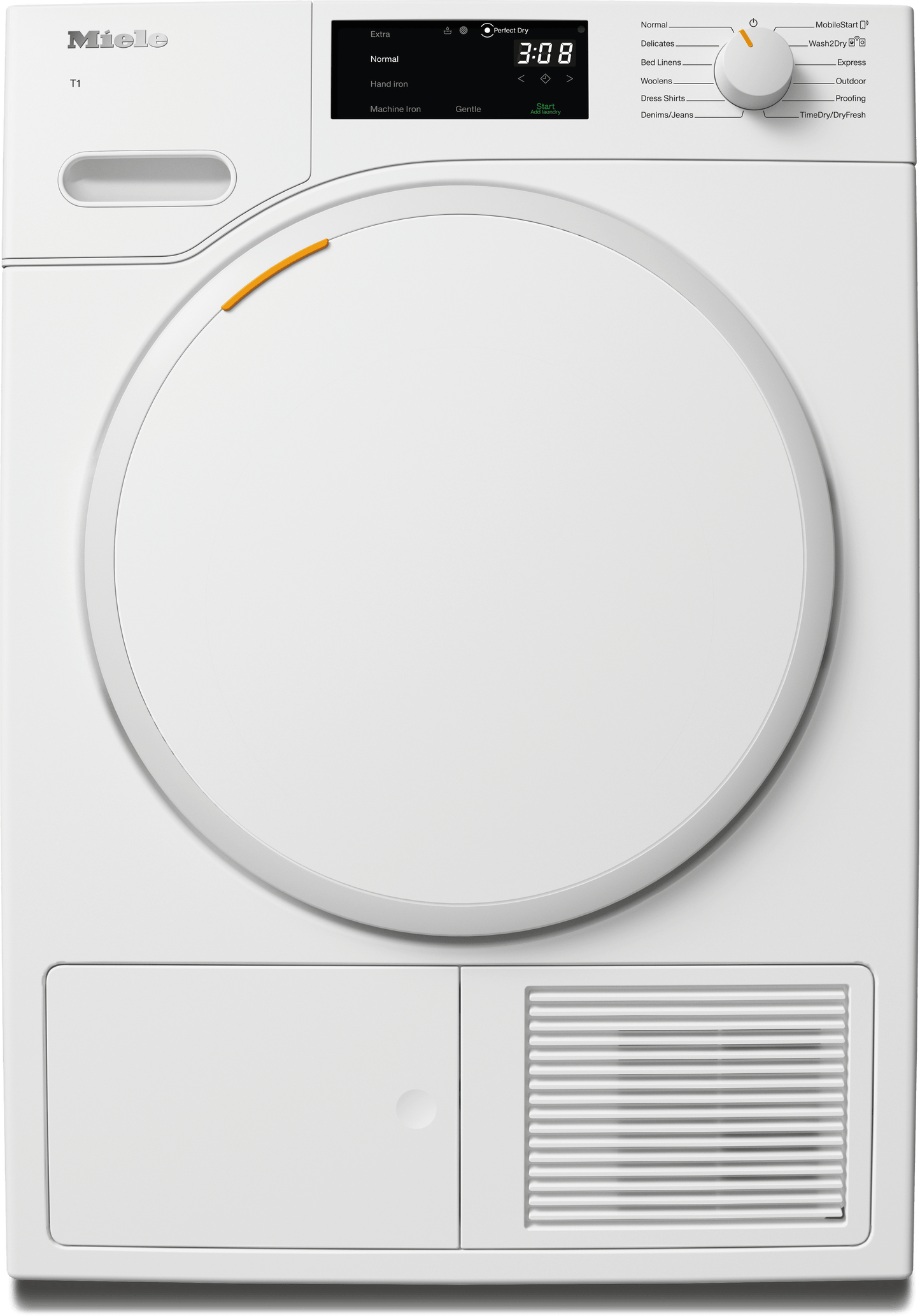 Miele TXB360WP Txb360Wp - T1 Heat-Pump Dryer: 18 Lb (8 Kg) Directsensor Honeycomb Drum Fragrancedos Miele@Home Dryprotect