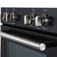Forno FBOEL132430BLK Forno Vomero 30-Inch Double Wall Oven, Black, 10 Cu.Ft Total Capacity, 7100W Convection, Mechanical Controls, Manuel Steam Clean