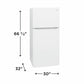 Frigidaire FFHT2045XW 20 Cu. Ft. Garage Ready Top Freezer Refrigerator