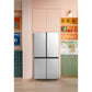 Cafe CHE23DM5WS5 Café™ Energy Star® 22.9 Cu. Ft. Smart Counter-Depth Quad-Door Refrigerator In Platinum Glass With Dual-Dispense Autofill Pitcher