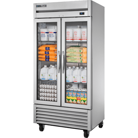 True Manufacturing Commercial T35GHCFGD01 Reach-In Glass Swing Door Refrigerator With Hydrocarbon Refrigerant~Framed Glass Door Version 01