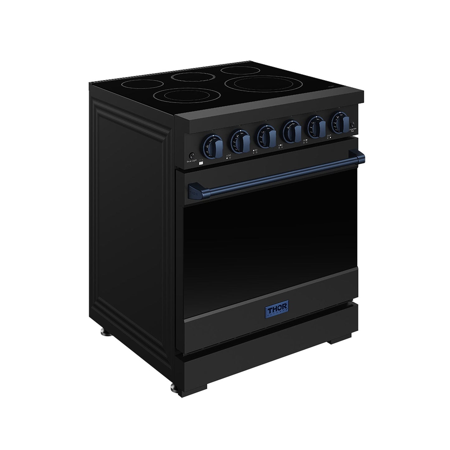 Thor Kitchen RSE30PBBLU 30 Inch Professional Electric Range With Precision Knob Control In Black And Blue Gordon Ramsay Series