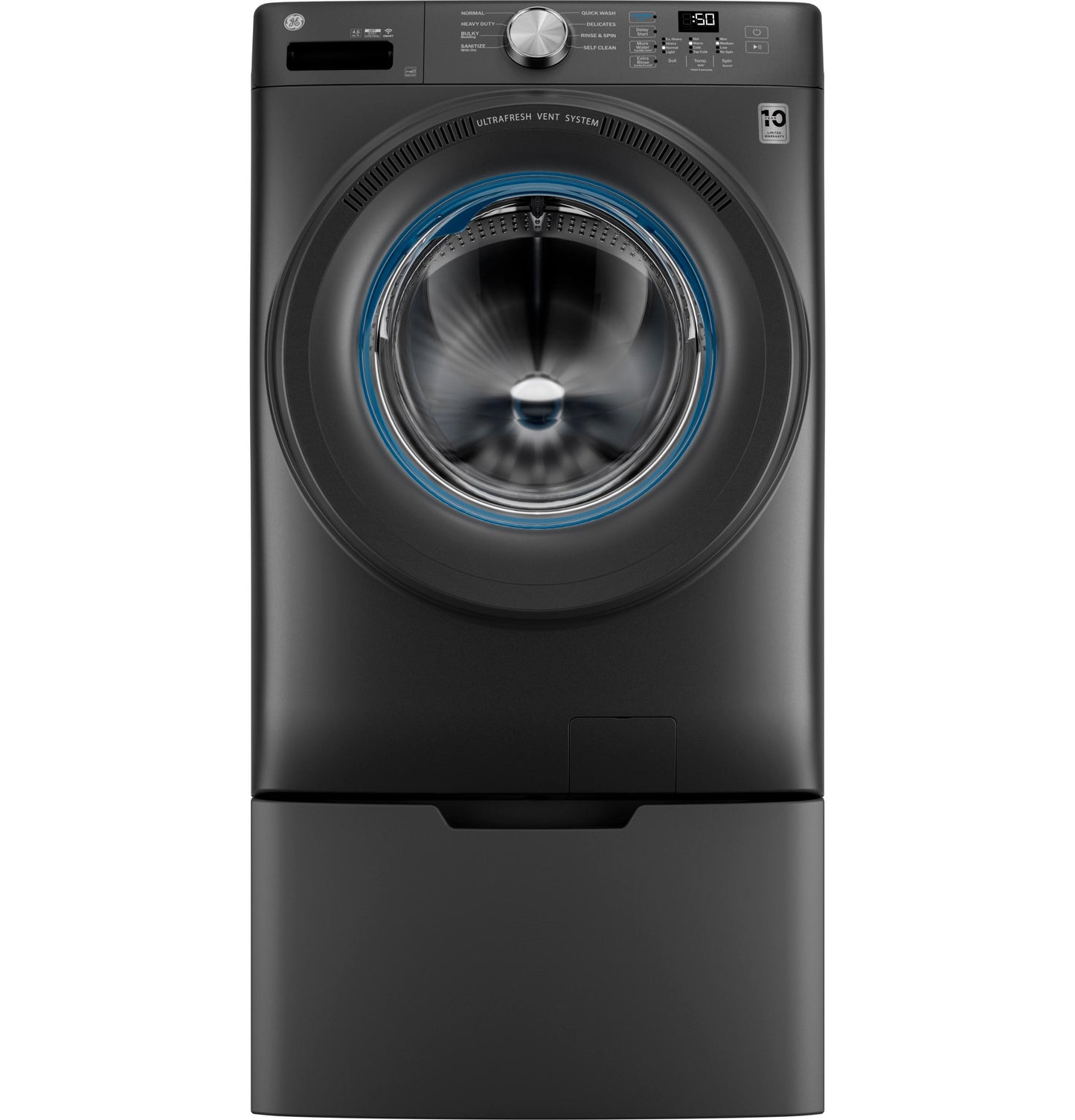 Ge Appliances GFW350SPYDS Ge® Energy Star® 4.6 Cu. Ft. Capacity Smart Front Load Washer With Ultrafresh Vent System With Odorblock™