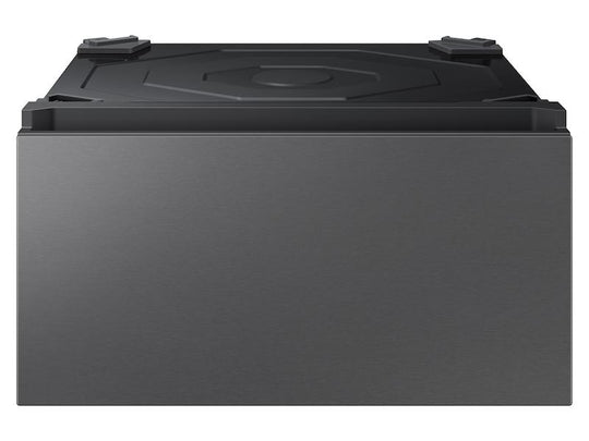 Samsung WE602NS Bespoke 27" Wide Laundry Pedestal With Storage Drawer In Dark Steel