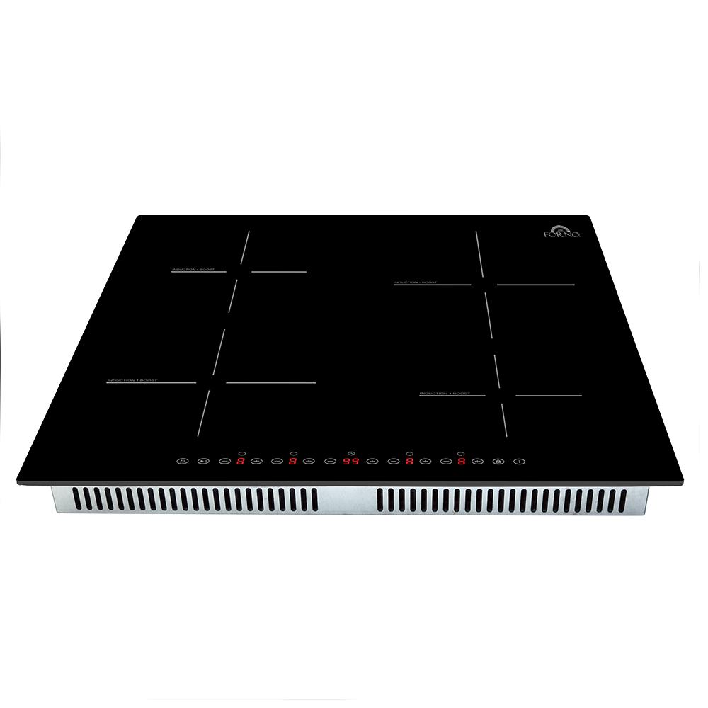 Forno FCTIN058324 Forno Parco 24-Inch Induction Cooktop, 4 Zones, 7,200W Total Power, Touch Control, 9 Power Levels, Booster Function