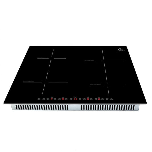 Forno FCTIN058324 Forno Parco 24-Inch Induction Cooktop, 4 Zones, 7,200W Total Power, Touch Control, 9 Power Levels, Booster Function