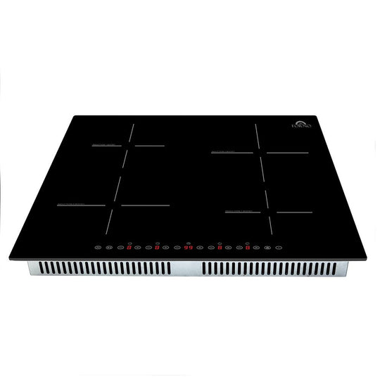 Forno FCTIN058324 Forno Parco 24-Inch Induction Cooktop, 4 Zones, 7,200W Total Power, Touch Control, 9 Power Levels, Booster Function