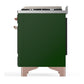 Ilve UM36FQNR3EGP Ilve Um36Fqnr3Egp Majestic Iii 36 Inch Dual Fuel Range With 6 Black Brass Burners And Griddle, Dual Function Burner Up To 25,000 Btu (Solid Door, Emerald Green, Copper, Natural Gas)