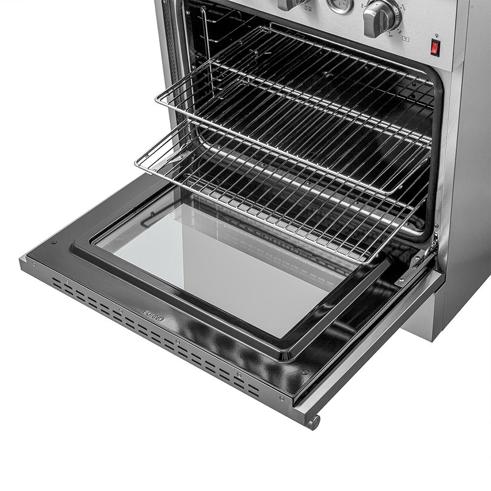 Forno FFSGS627430 Forno Giovanni 30-Inch Gas Range Stainless Steel, 5 Burners 67,000 Btu, 4.32 Cu.Ft. Convection Oven