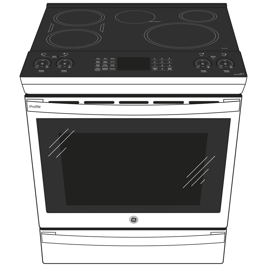 Ge Appliances PHS93EYPFS Ge Profile™ Energy Star 30" Smart Slide-In Fingerprint Resistant Front-Control Induction And Convection Range With No Preheat Air Fry