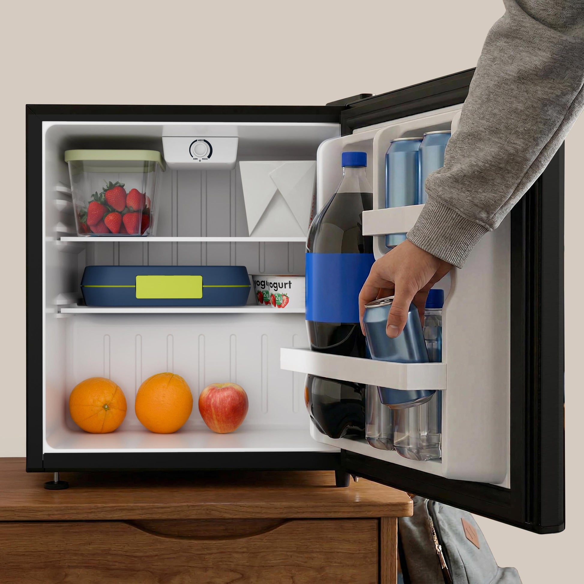 Avanti AVAR16F1B Avanti 1.6 Cu. Ft. Compact Refrigerator With Auto-Defrost, In Black (Avar16F1B)