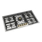 Ilve UHCPT95NSSGLP Ilve Uhcpt95Nssglp Nostalgie Ii 36 Inch Built-In Gas Cooktop With Total Black Brass Burners, In Stainless Steel (5 Sealed Burners, Liquid Propane, Brass)