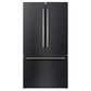 Forno FFFFD178336BLK Forno Rivello 36 Inch French Door Refrigerator In Black With Antique Brass, Internal Water Dispenser, Filtered Ice, Adjustable Shelves, Energy Star Certified