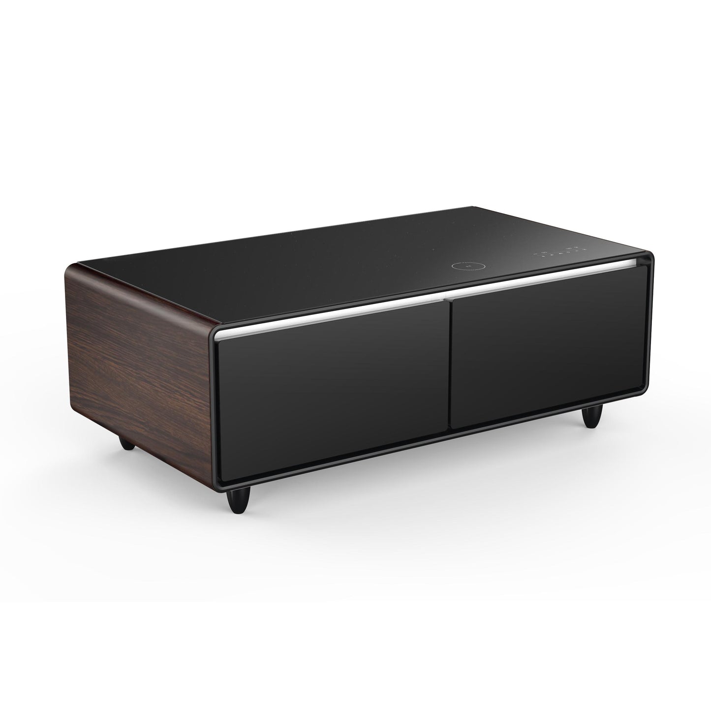 Forno FCTFR700651WD Forno Evoluto Tavolo 51-Inch Smart Coffee Table With Wood-Accent Sides - Dual Cooling Zones, Wireless Charging Pad & Built-In Bluetooth Speakers