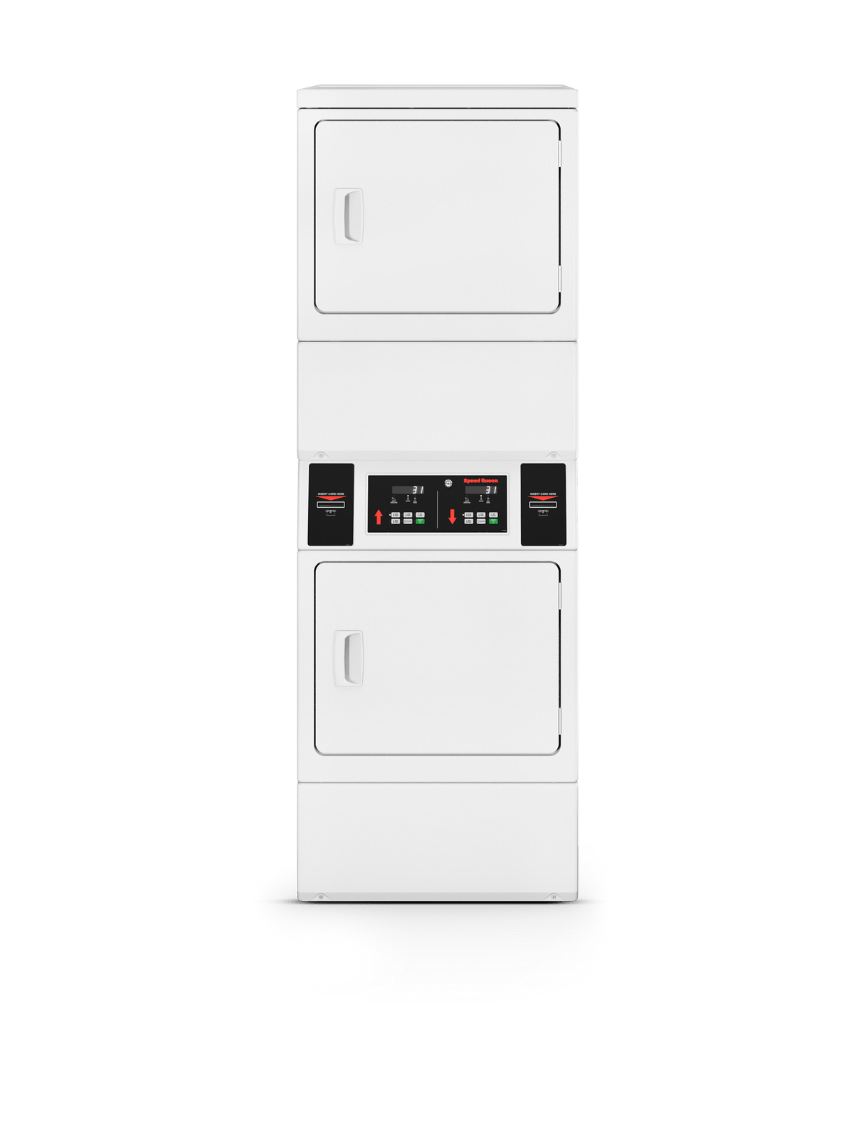 Speed Queen SSENYAGS176TW01 Commercial Prep For Card Electric Stack Dryer Dryer