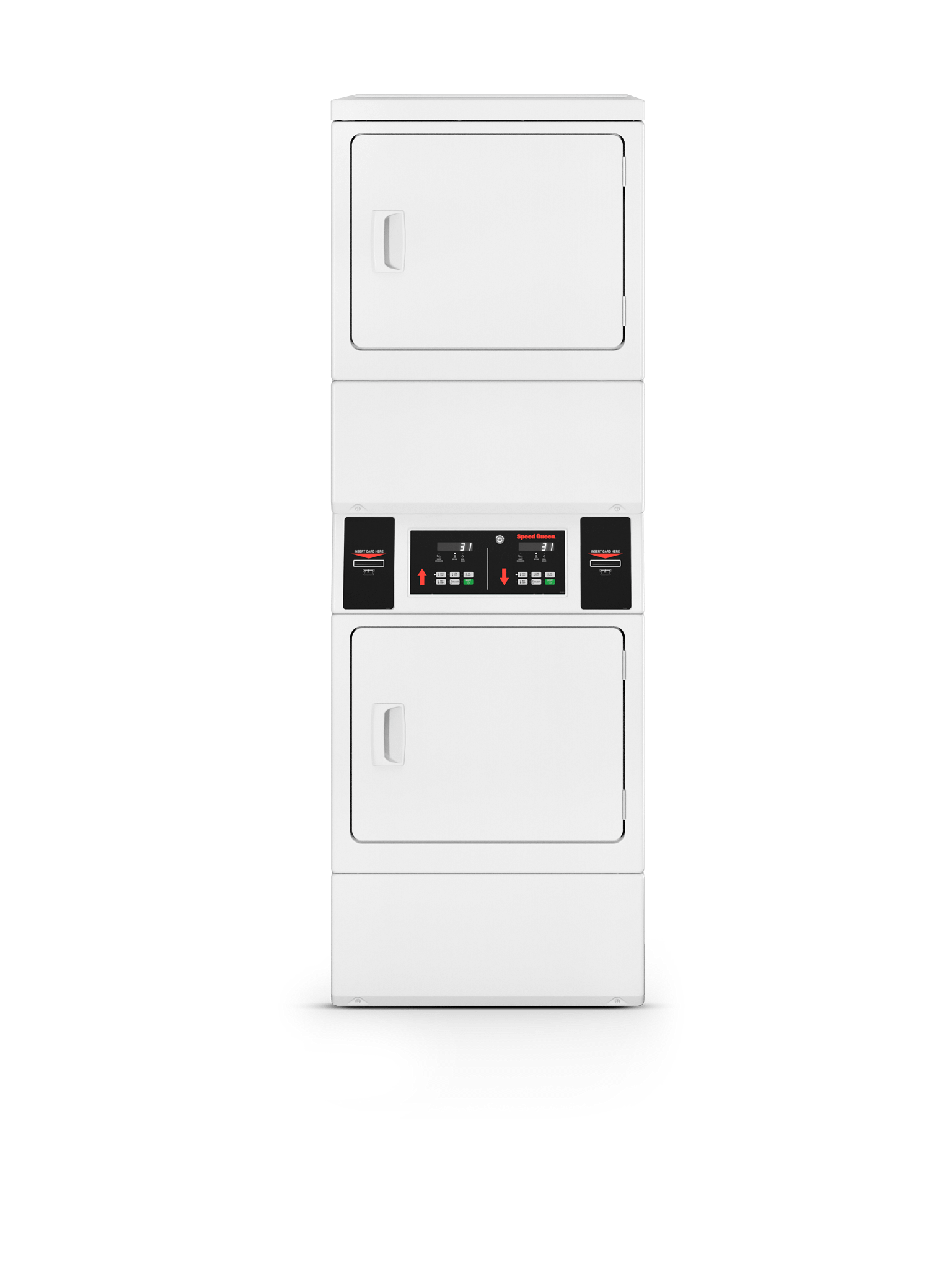 Speed Queen SSGNYAGS116TW01 Commercial Prep For Card Gas Stack Dryer Dryer