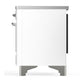 Ilve UMDIB40QNR3WHC Ilve Umdib40Qnr3Whc Majestic Iii 40 Inch Induction Range With 6 Elements, 3.82 Cu. Ft. Total Oven Capacity (Solid Door, White, Chrome)