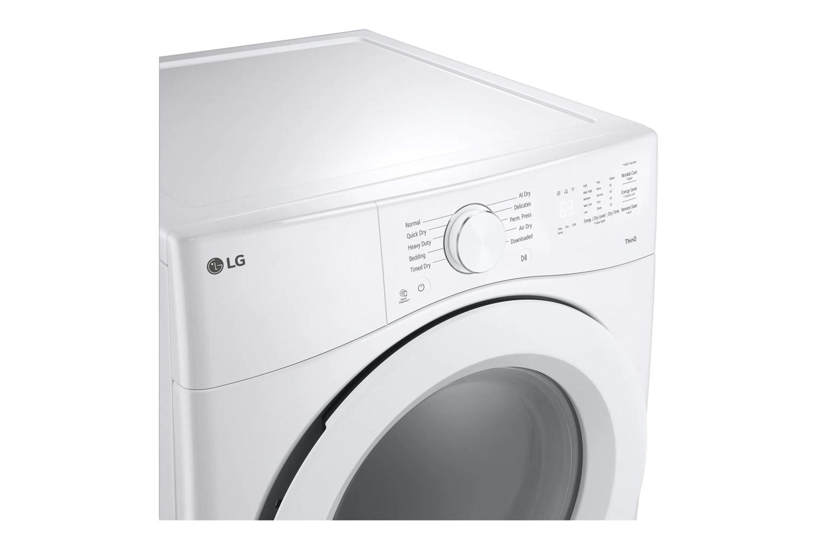 Lg DLG3421W 7.4 Cu. Ft. Ultra Large Capacity Smart Front Load Gas Dryer