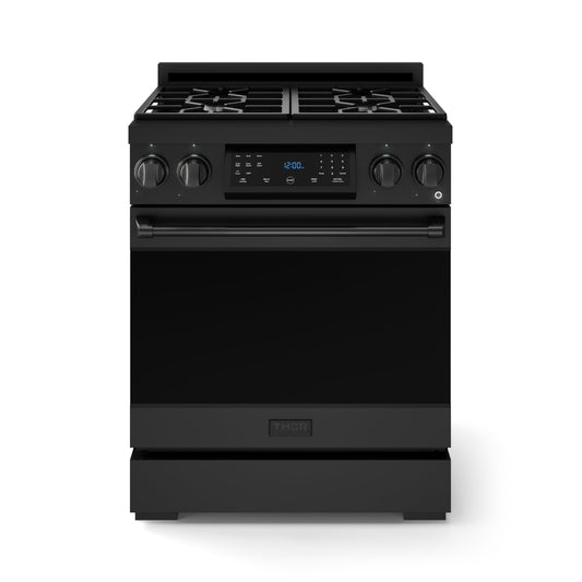Thor Kitchen RSG30PB 30 Inch Professional Gas Range With Precision Knob Control In Black
