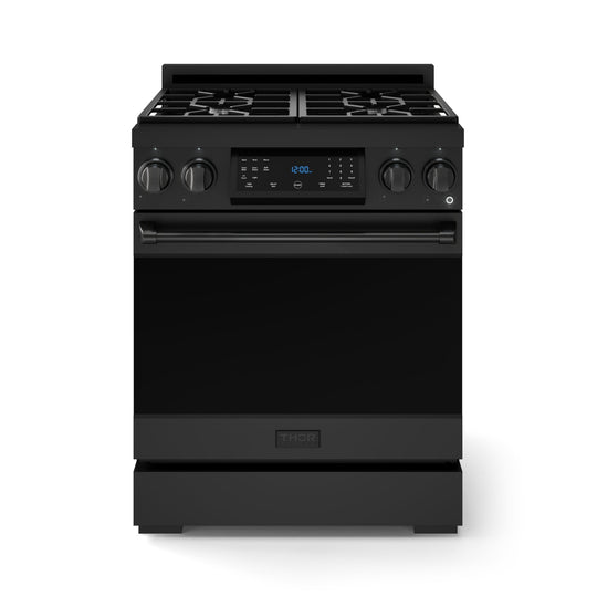 Thor Kitchen RSG30PB 30 Inch Professional Gas Range With Precision Knob Control In Black