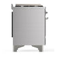 Ilve UM36FNR3SSCLP Ilve Um36Fnr3Ssclp Majestic Iii 36 Inch Dual Fuel Range With 6 Black Brass Burners And Griddle, Dual Function Burner Up To 25,000 Btu (Triple Glass Door, Stainless Steel, Chrome, Liquid Propane)