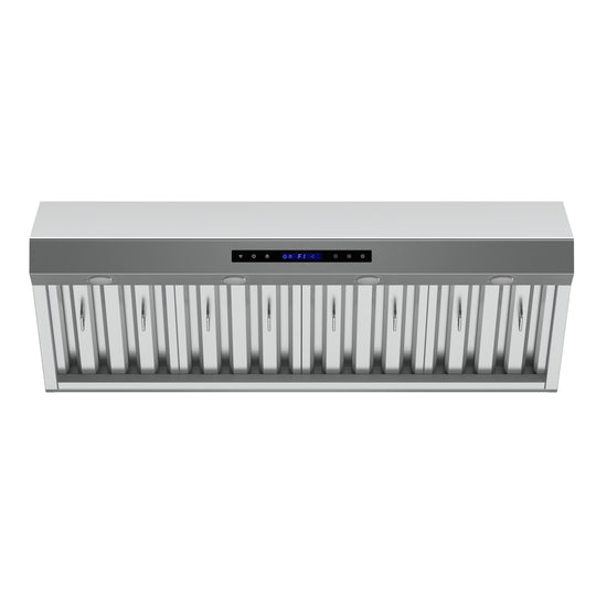 Forno FRHWM503048 Forno Palazzo 48-Inch Wall Mounted Range Hood, Stainless Steel, Heavy Duty Baffle Filters, Remote Control