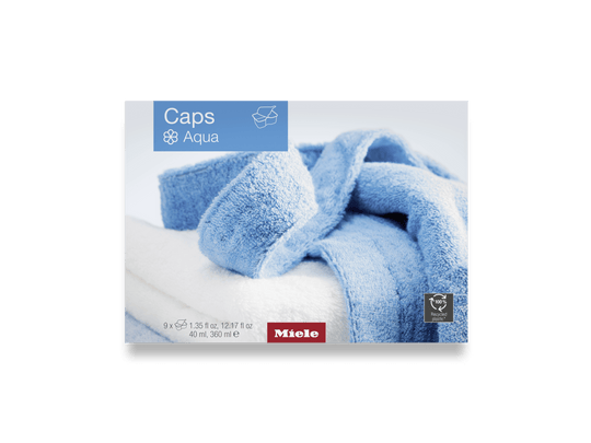 Miele WACSOA0902L Aqua Capsules - 9-Pack Of Fabric Softener For Freshly Scented Laundry. Easyopen.
