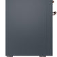Ilve UPI366NMPBGP Nostalgie Ii 36 Inch Electric Freestanding Range In Blue Grey With Copper Trim
