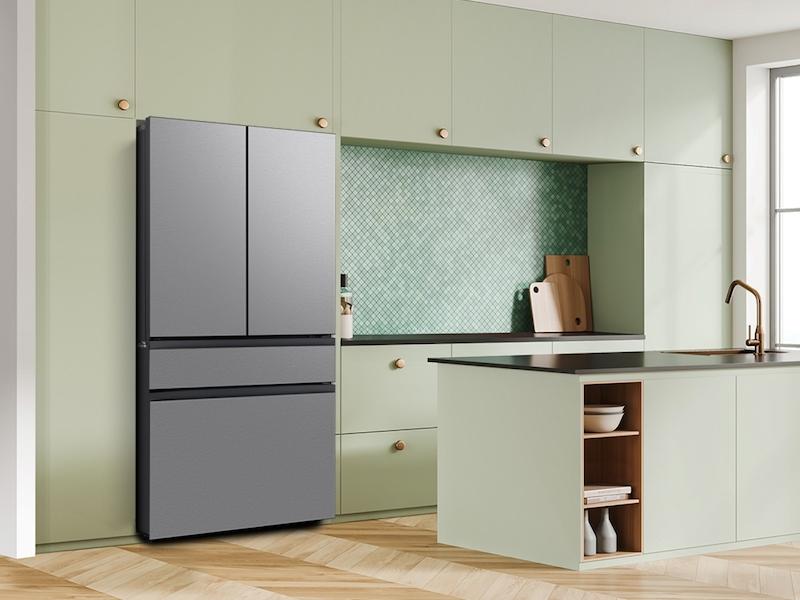 Samsung RF70F23DER Bespoke 23 Cu. Ft. Counter Depth 4-Door French Door Refrigerator With Inner Beverage Center™ & Flexzone™ Drawer In Stainless Steel