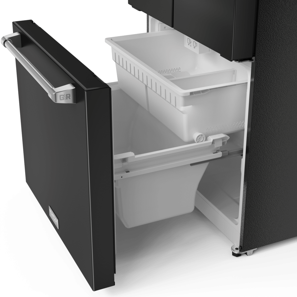 Thor Kitchen RF3017FFD00SS 30 Inch 17.7 Cu Ft French Door Counter Depth Refrigerator With Ice Maker In Black/Stainless Steel Gordon Ramsay Series - Rf3017Ffd00-Ss