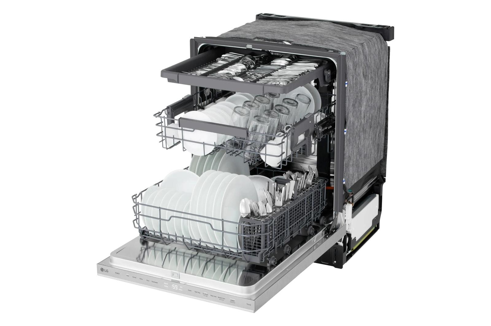 Lg LDNPM545S Smart Flushfit™ Top Control Dishwasher With 1-Hour Wash & Dry, Quadwash® Pro, And Dynamic Heat Dry™ W/Autovent Dry™