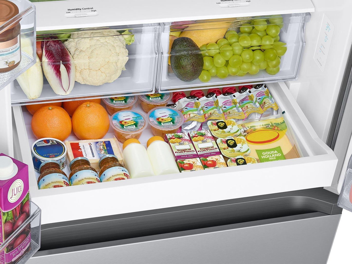 Samsung RF22A4111SR Bespoke Ai 3-Door French Door All-Around Cooling Auto Ice Maker 22 Cu.Ft.