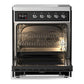 Ilve UMIB30QNR3BKC Ilve Umib30Qnr3Bkc Majestic Iii 30 Inch Induction Range With 4 Elements, 4 Cu. Ft. Oven Capacity (Solid Door, Glossy Black, Chrome)