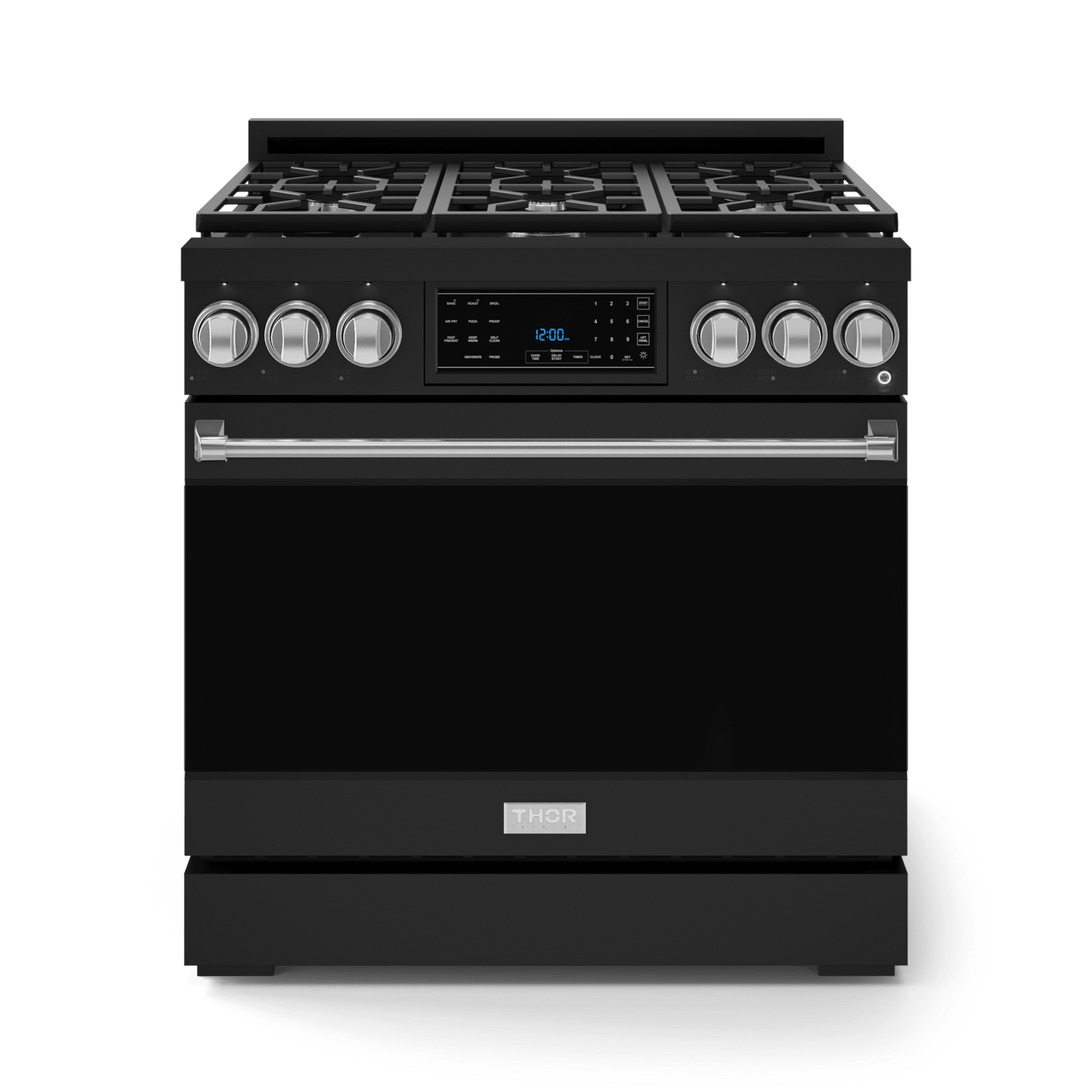 Thor Kitchen RSG36BLPSS 36 Inch Professional Lp Range With Tilt Panel Touch Control In Stainless Black/Stainless Steel Gordon Ramsay Series - Rsg36Blp-Ss