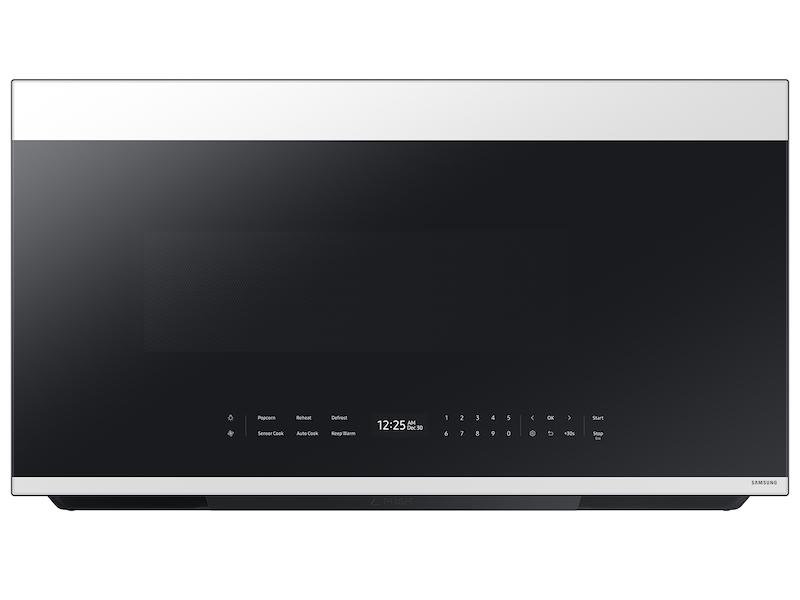 Samsung ME21DB670012 Bespoke 2.1 Cu. Ft. Over-The-Range Microwave With Auto Dimming Glass Touch Controls In White Glass