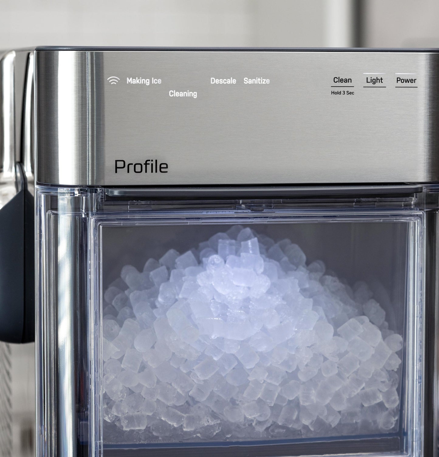 Ge Appliances XPIO13SWSS Ge Profile™ Opal™ 2.0 Ultra Nugget Ice Maker With Side Tank And Scale Inhibiting Filter