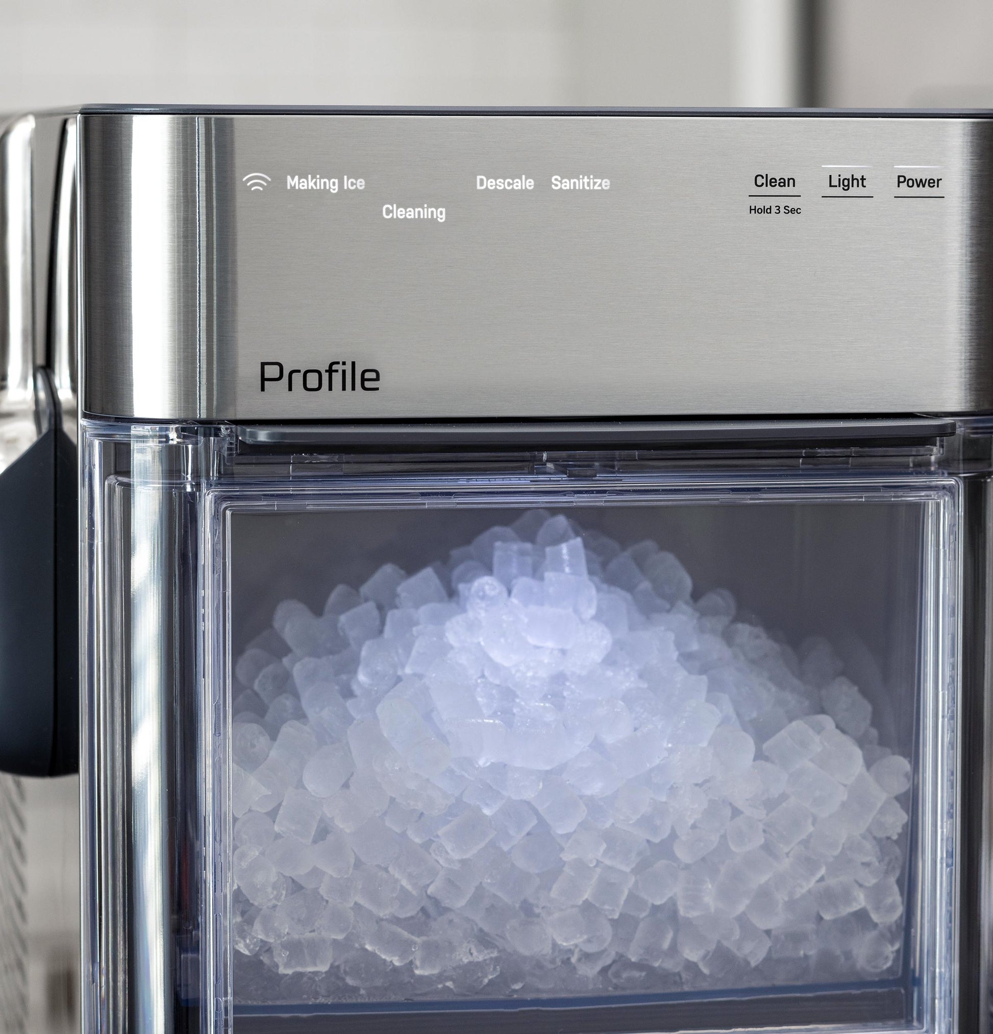 Ge Appliances XPIO13SWSS Ge Profile™ Opal™ 2.0 Ultra Nugget Ice Maker With Side Tank And Scale Inhibiting Filter