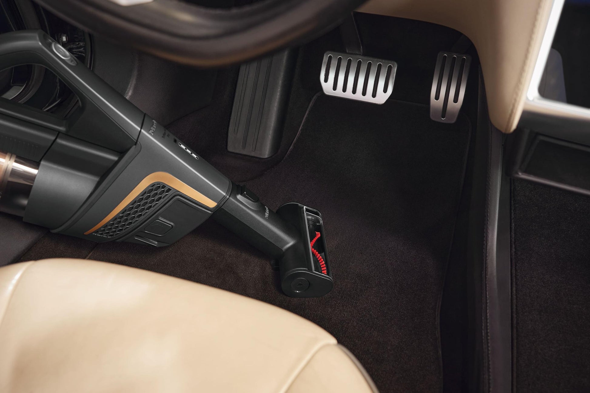 Miele HXEC10 Compact Handheld Brush - Ideal For Cleaning Carpets, Upholstery, And Car Seats.