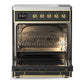Ilve UMIB30NR3MGG Ilve Umib30Nr3Mgg Majestic Iii 30 Inch Induction Range With 4 Elements, 4 Cu. Ft. Oven Capacity (Triple Glass Door, Graphite Matte, Brass)