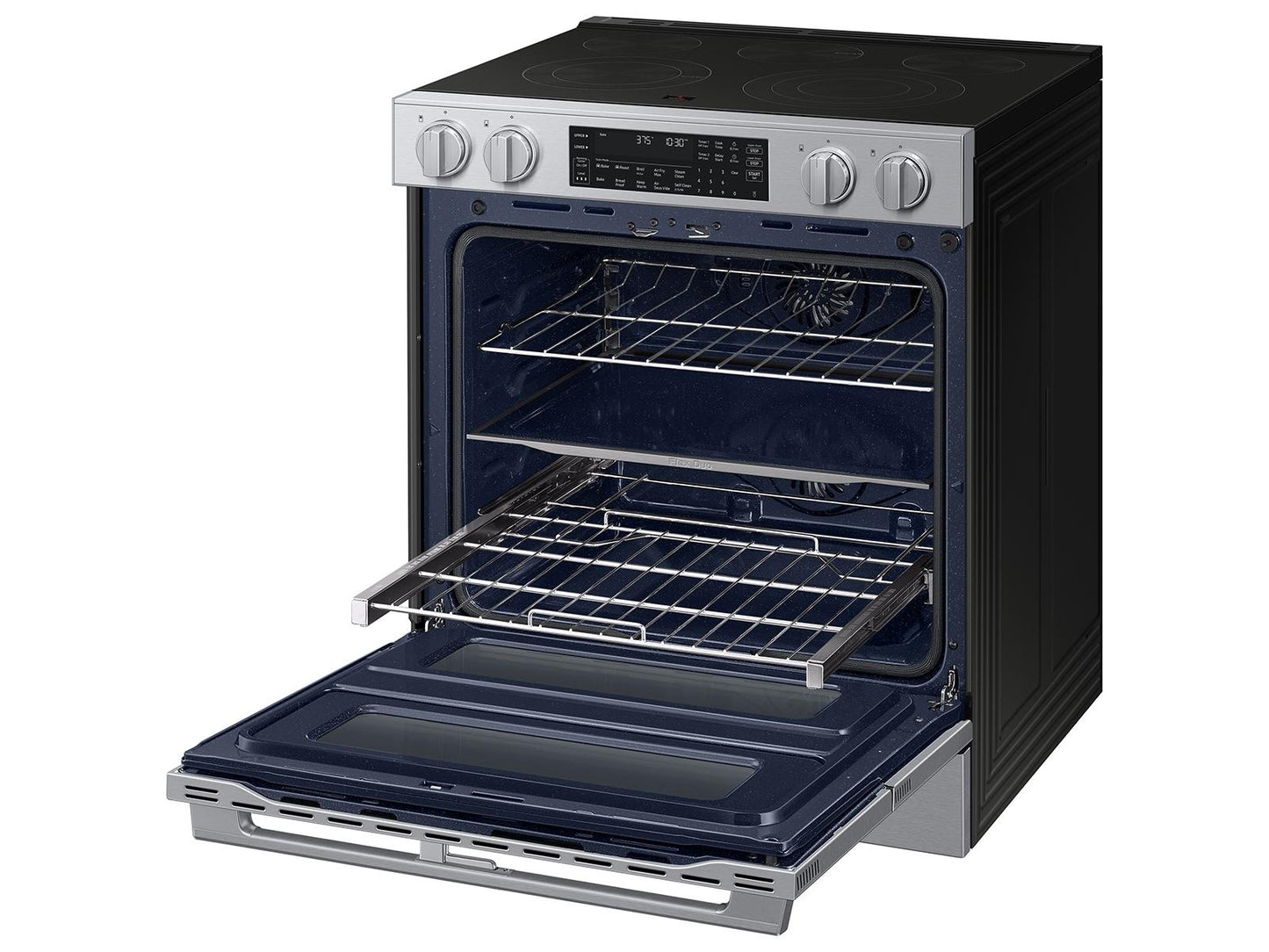 Samsung NSE90H63DRAA Bespoke Smart Slide-In Electric Range Flex Duo™ Oven Pro Style Design Dual True Convection