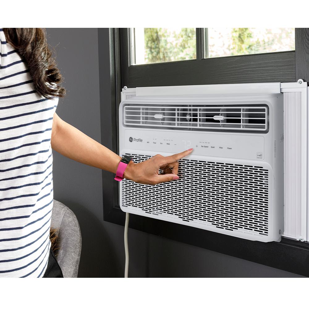Ge Appliances PWDV12WWF Ge Profile™ Energy Star® 12,000 Btu Inverter Smart Ultra Quiet Window Air Conditioner For Large Rooms Up To 550 Sq. Ft.