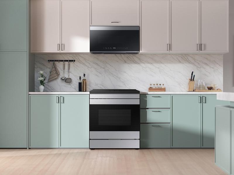 Samsung ME21DG6700SR Bespoke 2.1 Cu. Ft. Over-The-Range Microwave With Auto Dimming Glass Touch Controls In Fingerprint Resistant Stainless Steel