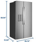 Ge Appliances GZS24NYYFS Ge® 23.6 Cu. Ft. Counter-Depth Side-By-Side Refrigerator With Extra Tall Dispenser And In-Door Icemaker