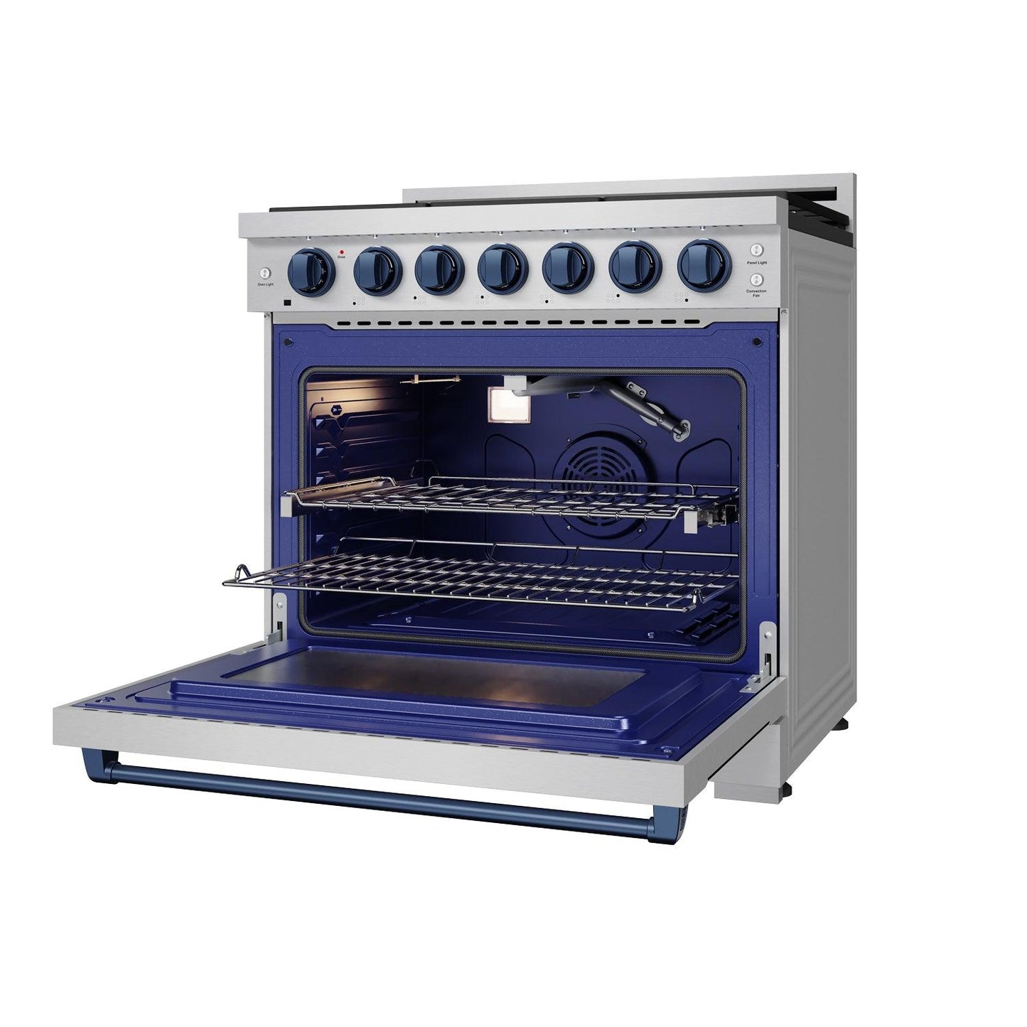 Thor Kitchen RSG36PBLU 36 Inch Professional Gas Range With Precision Knob In Stainless Steel And Blue Gordon Ramsay Series