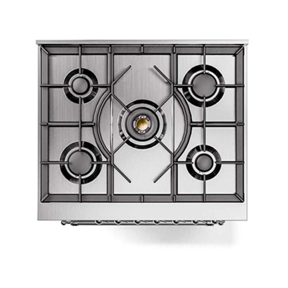 Ilve UN30QNMPRACLP Ilve Un30Qnmpraclp Nostalgie Ii Noblesse 30" Dual Fuel Range (Liquid Propane, Solid Door, Ral, Chrome)